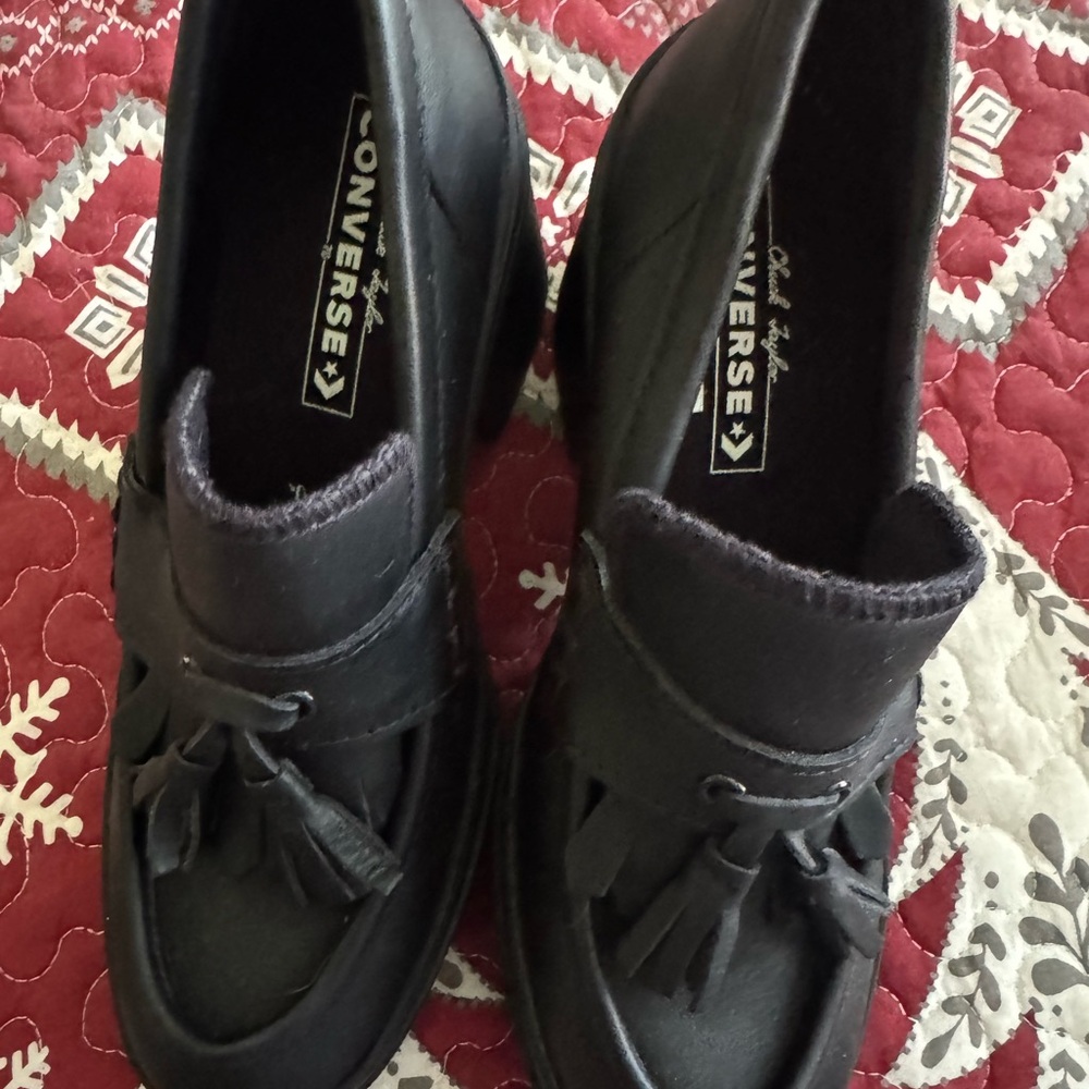 Converse Women's Classic Black Tassel Flats